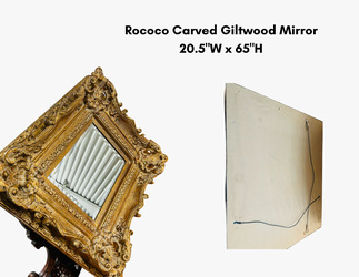 Antique Rococo Carved Giltwood Wall Mirror
