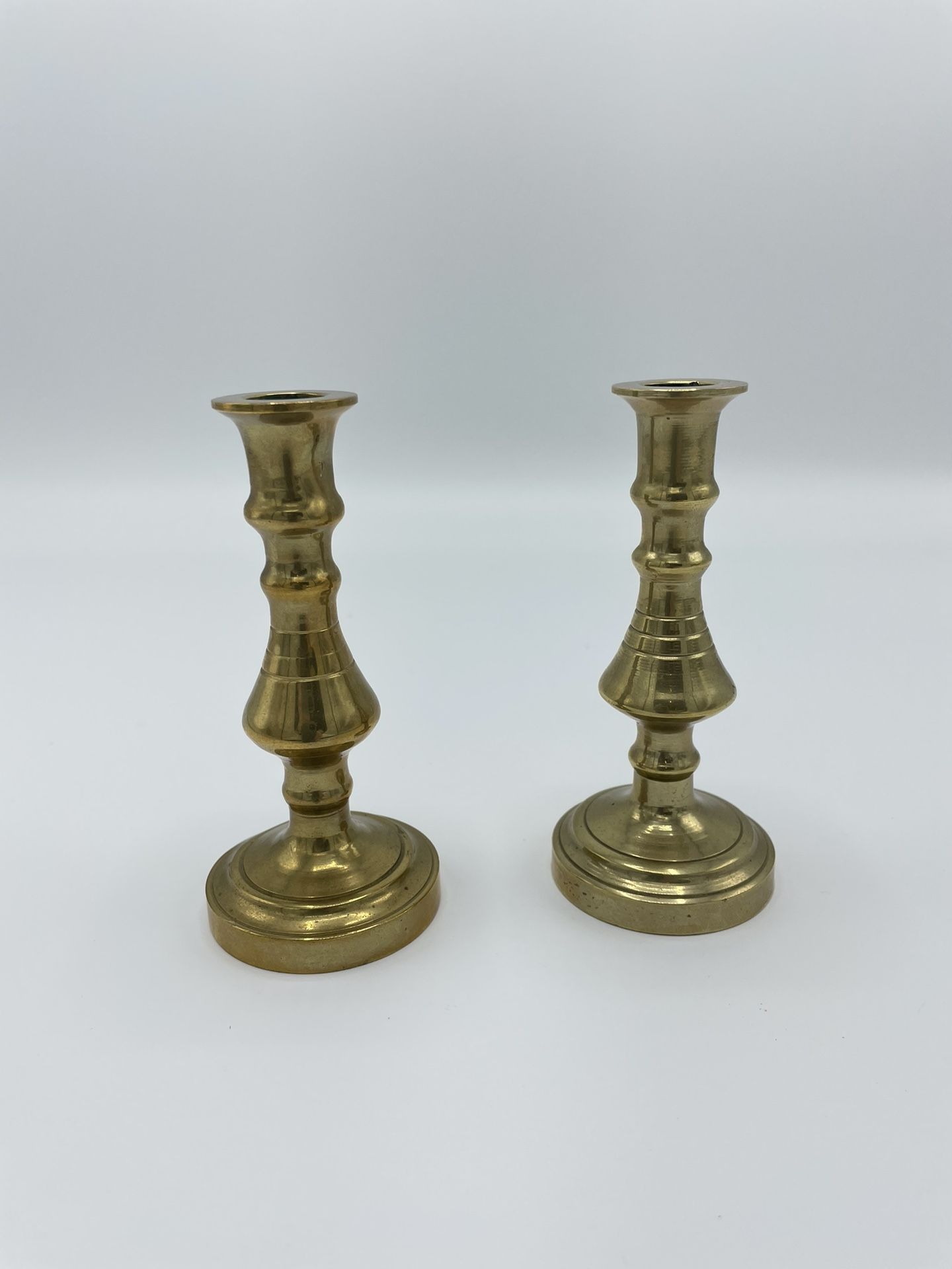 Vintage Brass Miniature Candlestick Holders. 