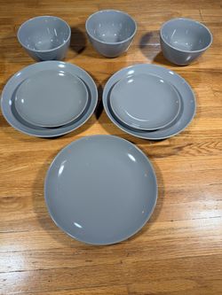 Project 62 Gray Stoneware Dinnerware Set 8 Pc Plates Bowls Target Modern