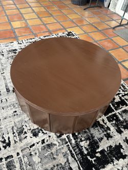 Brown round table 