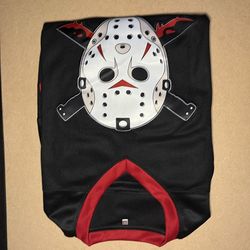 Friday The 13th Jason Voorhees Mask Hockey Jersey Movie Horror Black XL