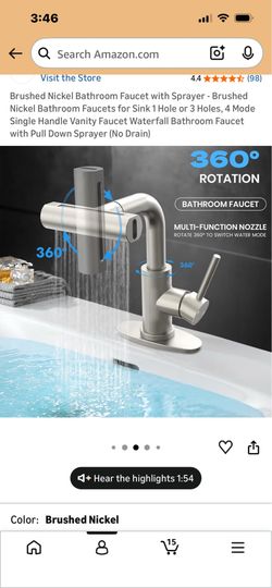 Defense yourselves from germs faucet just installed in your bathroom and you can decide what level of water you want to use. It could come out three d