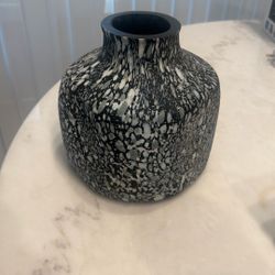 Modern Black Speckled Ceramic Vase