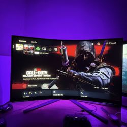 GAMING MONITOR / Samsung - 32" Odyssey Neo G8 Curved 4K UHD FreeSync Premium Pro & G-Sync Compatible 240Hz 1ms