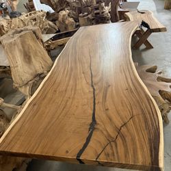 Rustic Unique Natural Wood Dining Tables