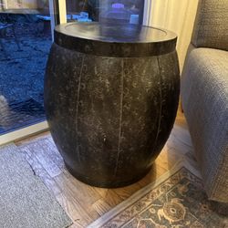 Marlow Metal Drum Accent Table - Pottery Barn