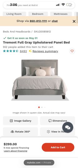 Bobs Furniture Bed Frame + box spring