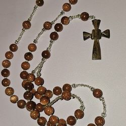 Goldstone Rosary Prayer Beads