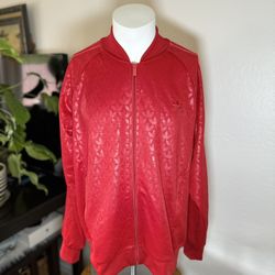 Adidas Originals Mono Superstar Jacket Red IJ5689 Men's Large