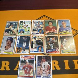 12 Card Vintage Baseball Card Lot Early 82-85