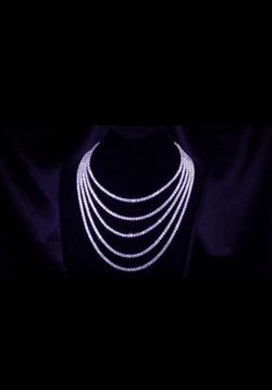 Lab Diamond Gold Necklace