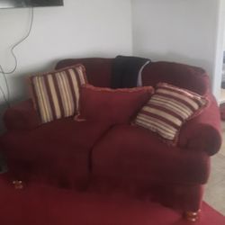 Maroon/Red Love Seat