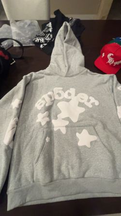 Grey spider hoodie