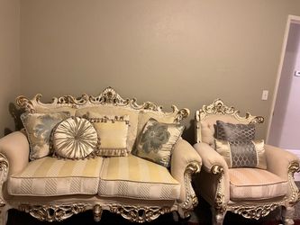 Luxury three pieces living room with coffee table