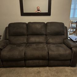 Electric Reclining Couch and Loveseat