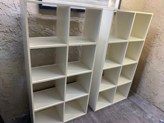 Pair Of White Office Storage - Shelves Office Storage - Local Delivery for a Fee - See My Items😃
