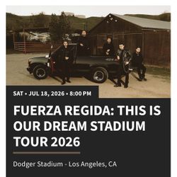 2 Tickets Fuerza Regida Dodger Stadium 