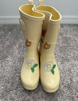 Disney Parks Epcot Flower & Garden Festival Rubber  Boots Size 7 NEW With Tag