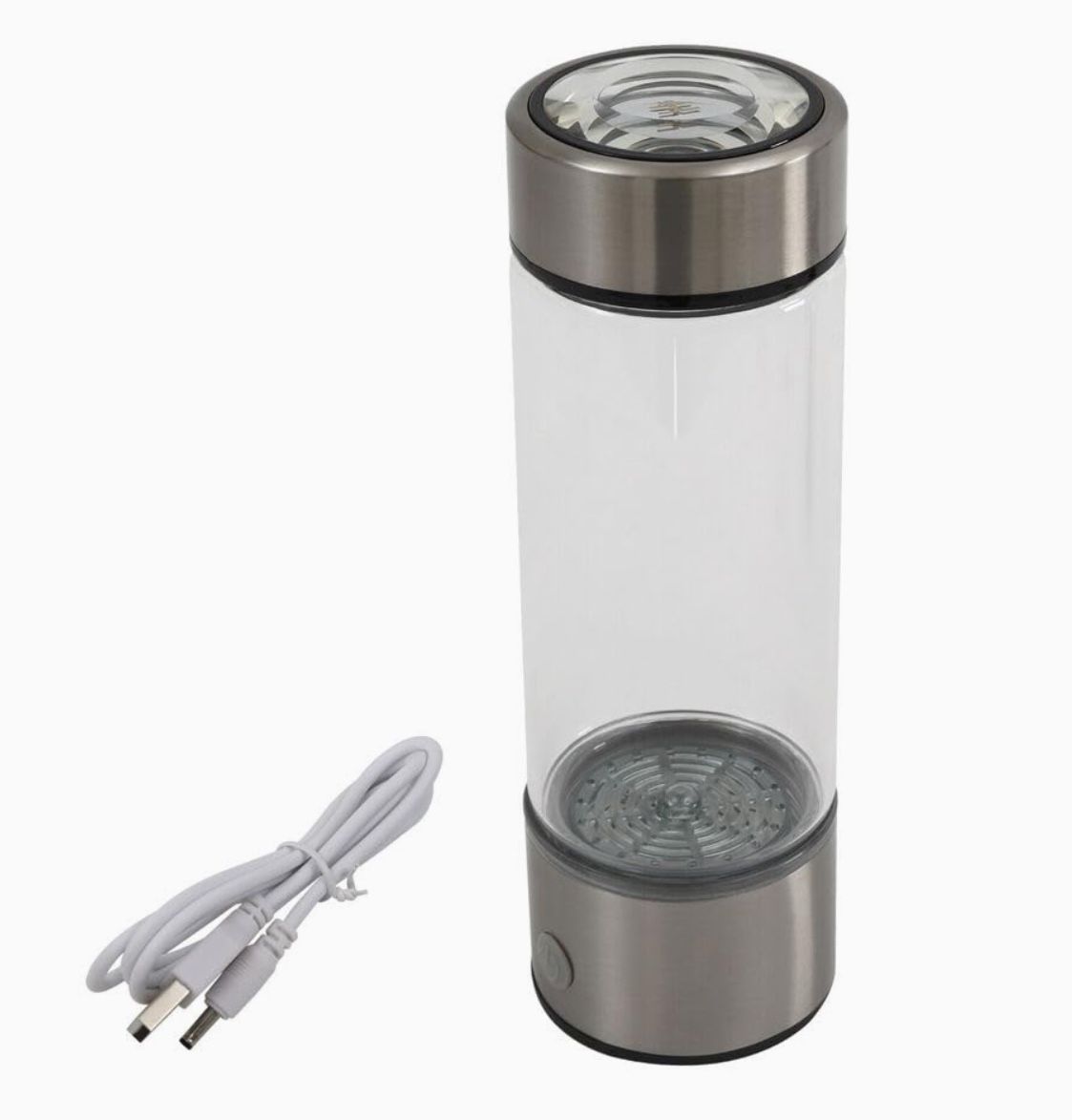 LORENZERIK Portable Hydrogen Water Generator in The Shape of a Bottle, Rechargeable for Home, Office, Travelling 450ml Hydrogen Water Bottle