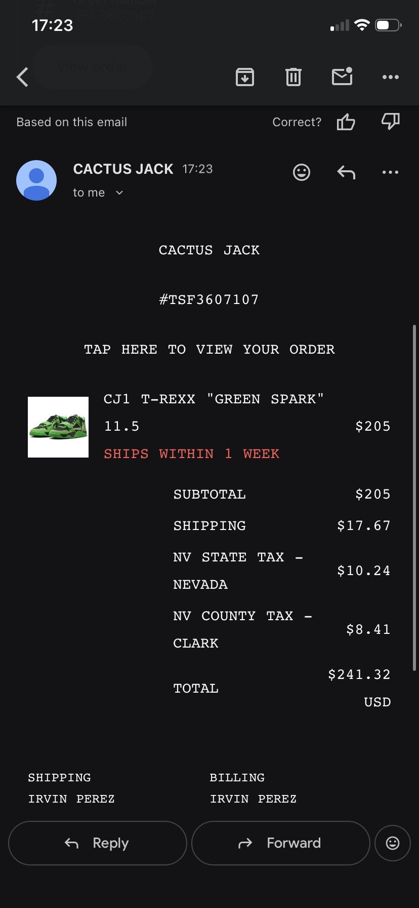 Jordan CJ1 T-Rexx