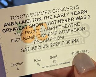 Abba & Elton oc fair concert Ticket