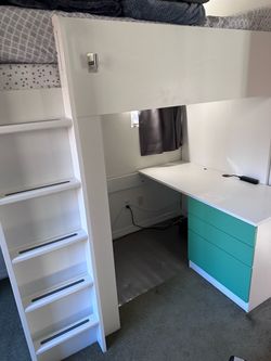 SMÃ…STAD Loft Bed - Desk & Storage - Like New!