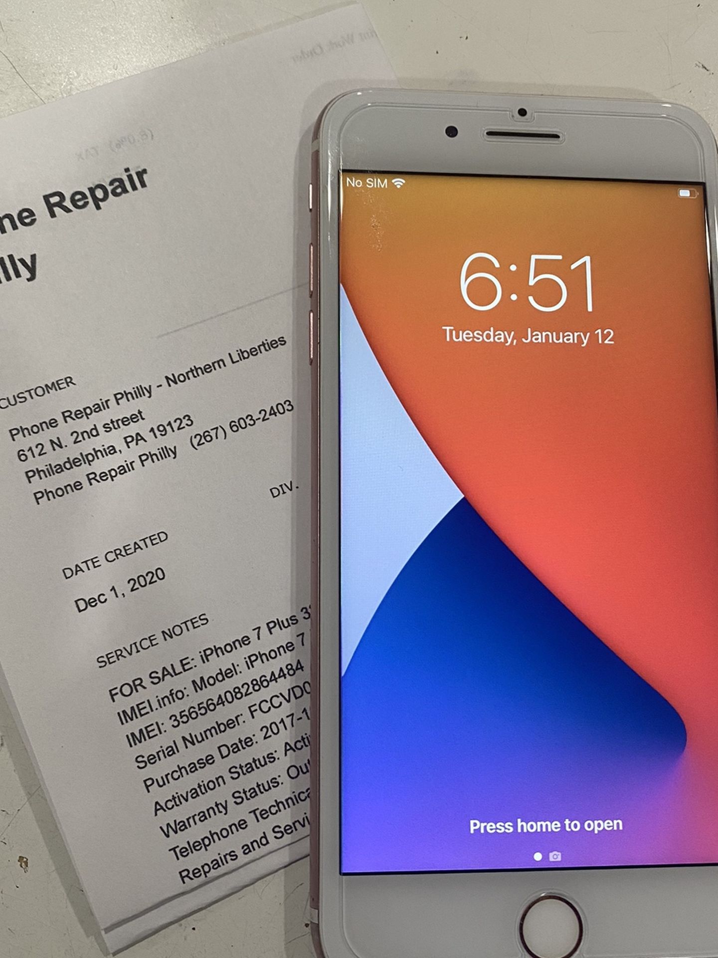 Apple IPhone Plus Unlocked 32GB Rose Gold $230