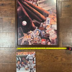 Vintage Baseball Man Cave Decor :: Yankees, Cubs, Norman Rockwell