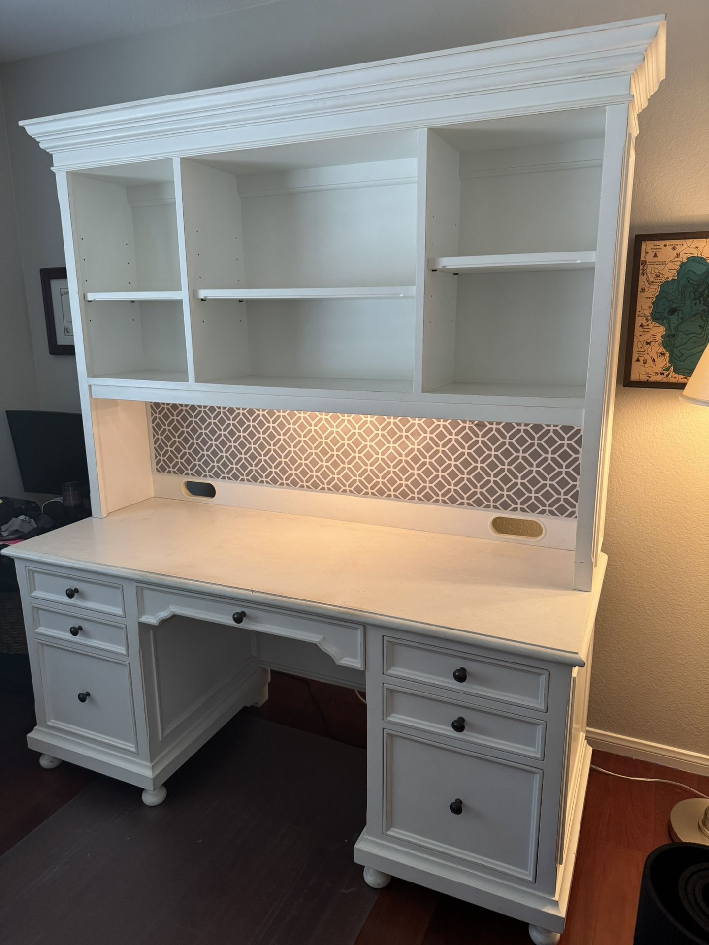 Office Desk With Removable Hutch And Matching Chair