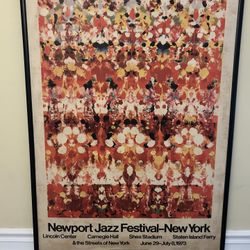 Newport Jazz Festival Poster 33”w X 47” H. 6/29/ 73 Shea Stadium 