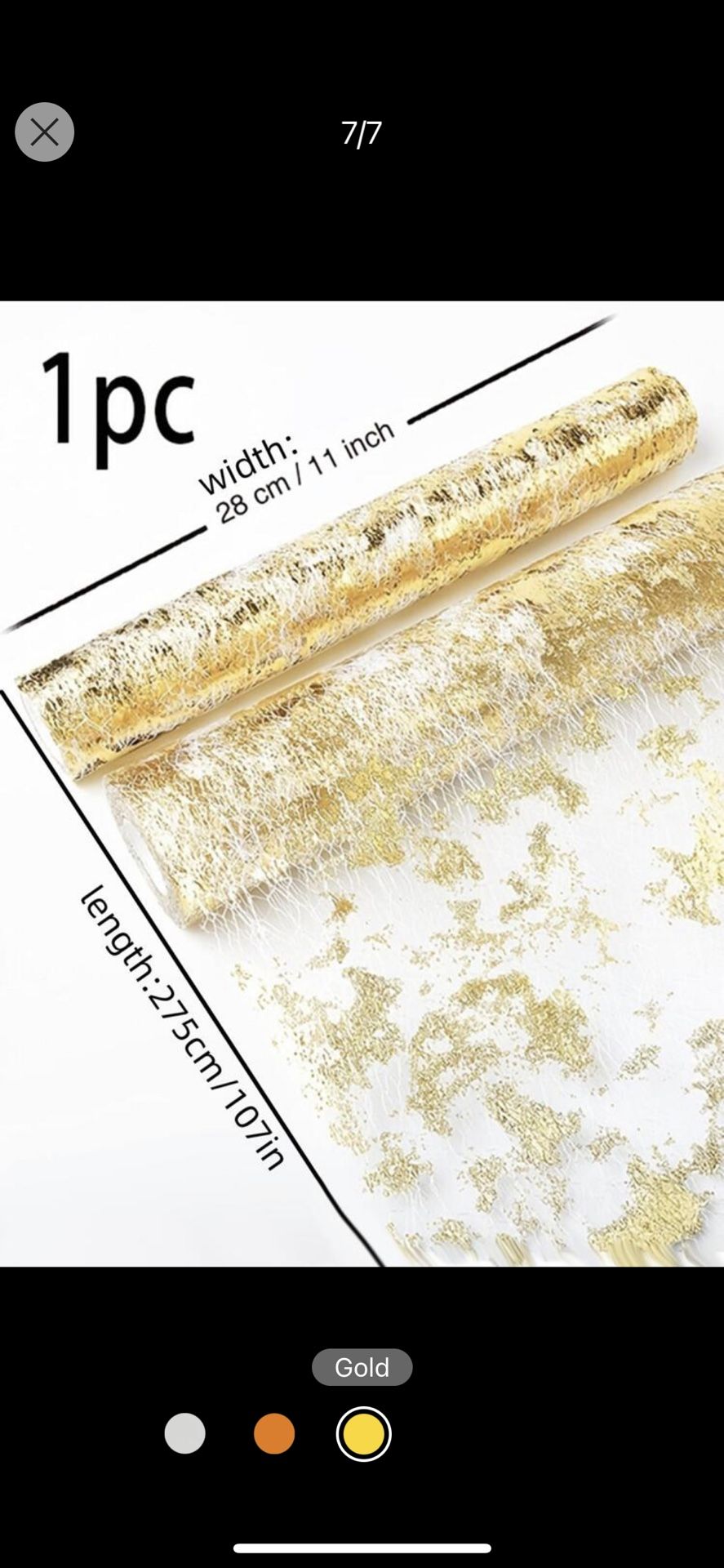 Gold Leaf Table Runners