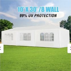 10x30 wedding party tent outdoor canopy teng with 8 side walls white FOR SALE  %