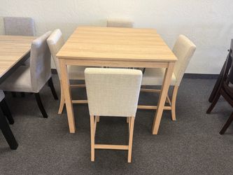 Counter Height Dining Table Set with 4 Chairs