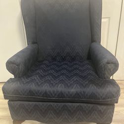 Navy Blue Wingback Chair