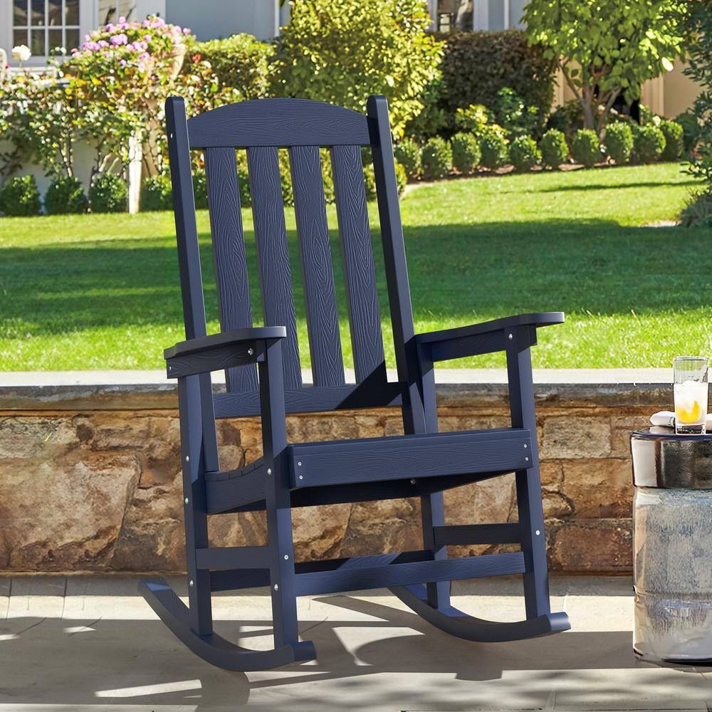 1 Navy Blue Rocking Chair 