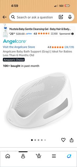 Angel care baby bathtub support