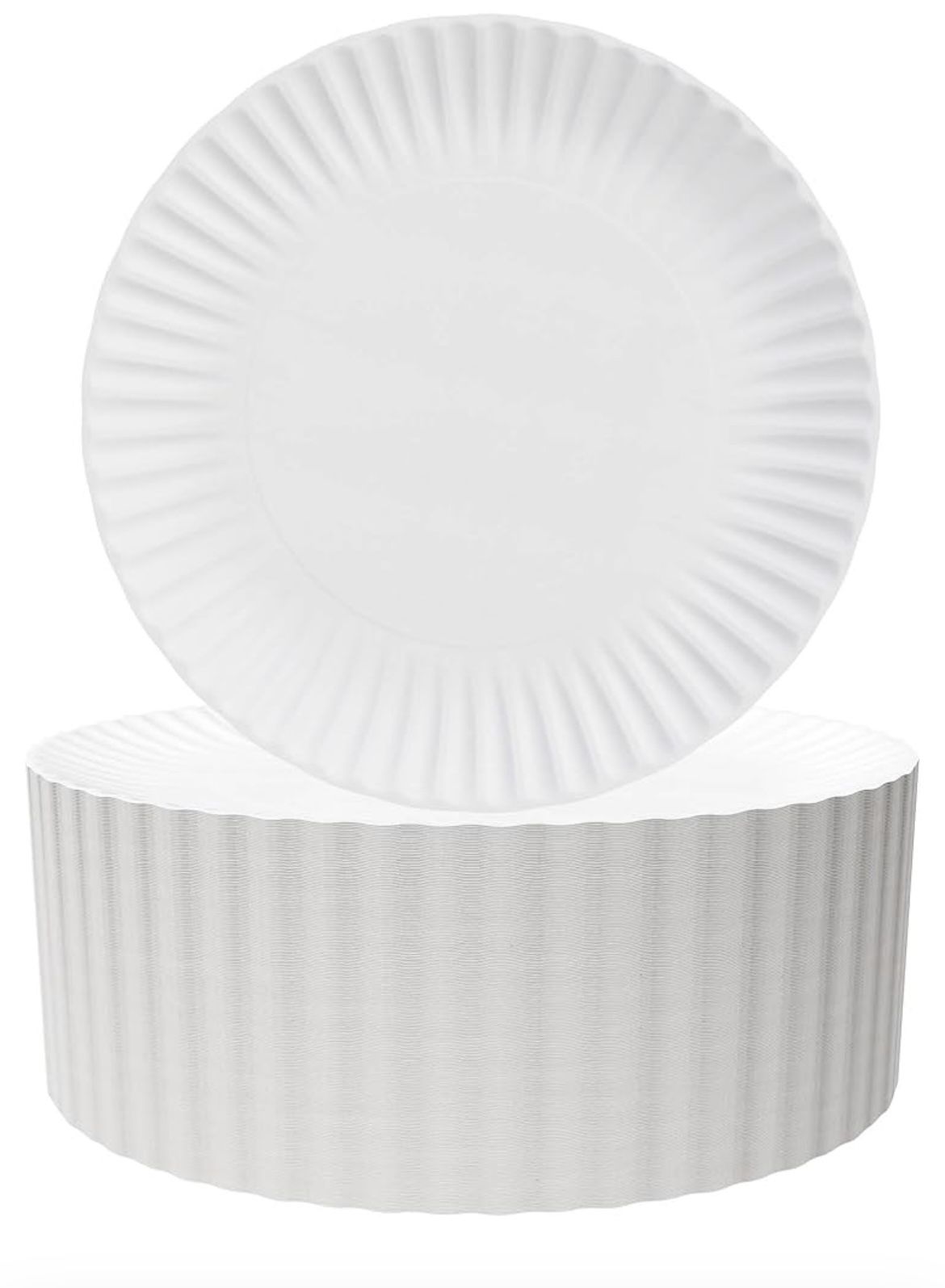 9” Coated White Plates 12 Pack Of 100 Count