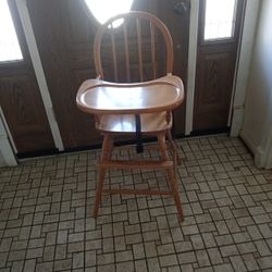 Wooden Baby High Chair 