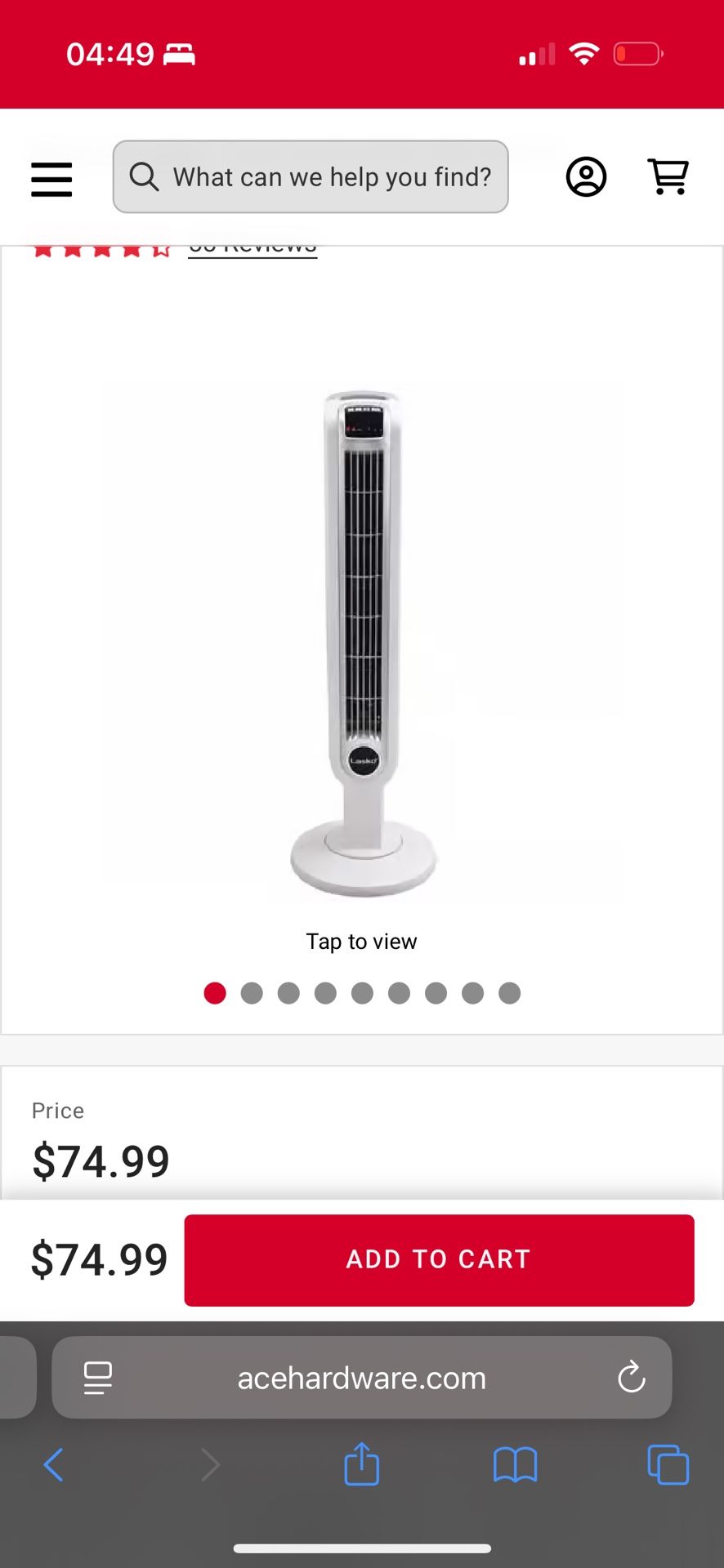 Lasko Ion Oscillating Fan