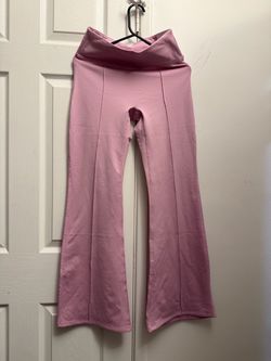 Pink Flare Leggings Waistband