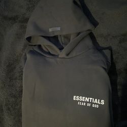 Black Essentials Fleece Hoodie