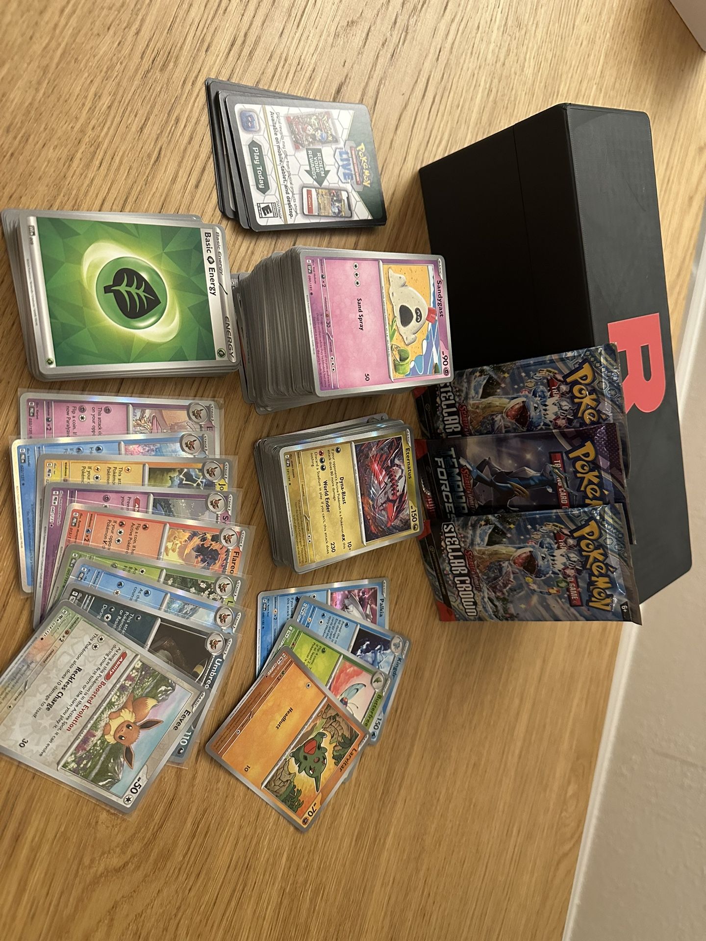 Pokemon Cards w/ Custom Team Rocket Card Case