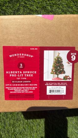 Wondershop 3ft Alberta Spruce Pre-Lit Christmas Tree