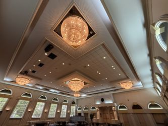 Ballroom chandeliers glass