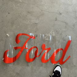 Big Red Car Decal Sticker