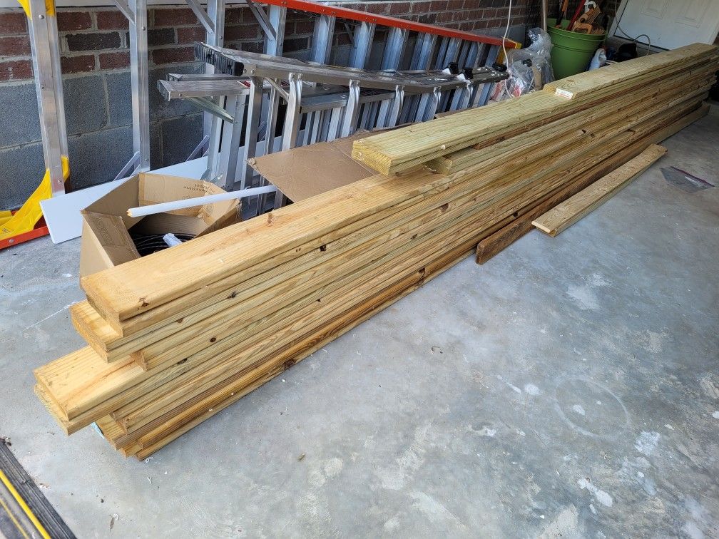Assorted Outdoor Deck Wood Lumber Boards