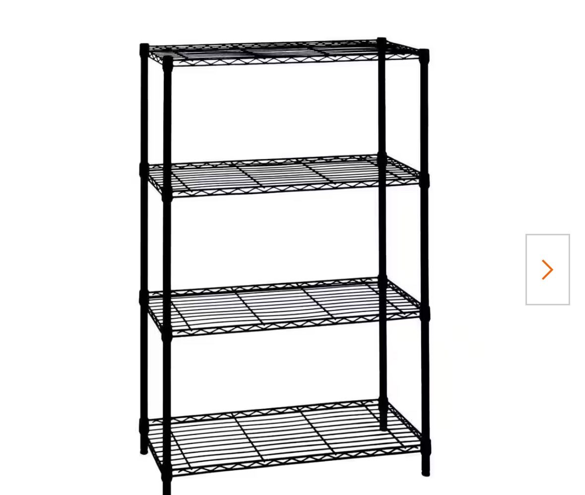 4 Tier Steel Wire Shelving Unit