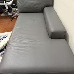 Grey Leather Couch