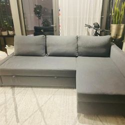 Sleeper sectional 3-seat sofa with storage 