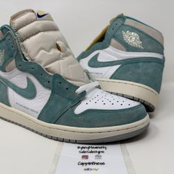 USED 2019 NIKE AIR JORDAN RETRO 1 TURBO GREEN SIZE 10